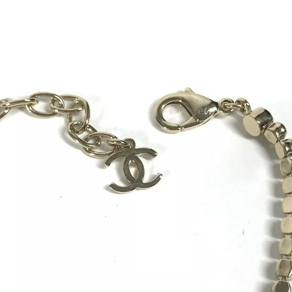 CHANEL 23B CC CC Mark Rhinestone Choker Accessories Necklace Unused - Picture 9 of 16